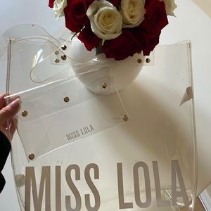 Clear Miss Lola Tote/Bag with Wallet
